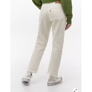 Levi's 501 Original Ecru Denim Crop Jeans